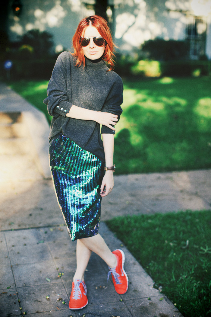 green sequin tennis shoes