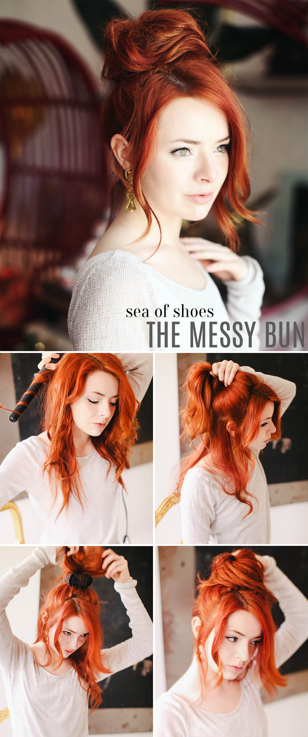 seaofshoes.com the Messy Bun Tutorial