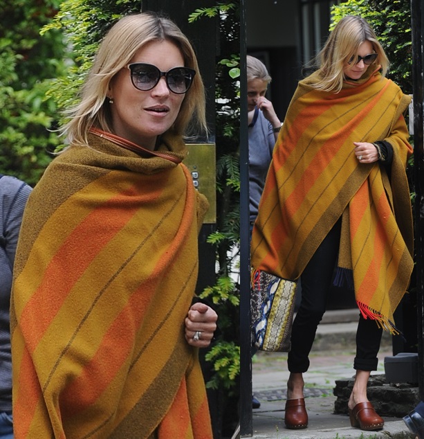 Kate Moss seen leaving her North London house