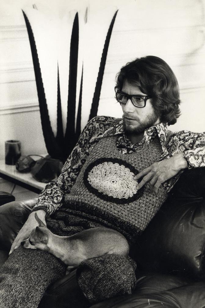 Yves Saint Laurent with Chihuahua via seaofshoes.com