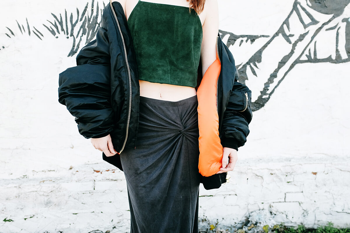 suede crop and bombers on seaofshoes.com