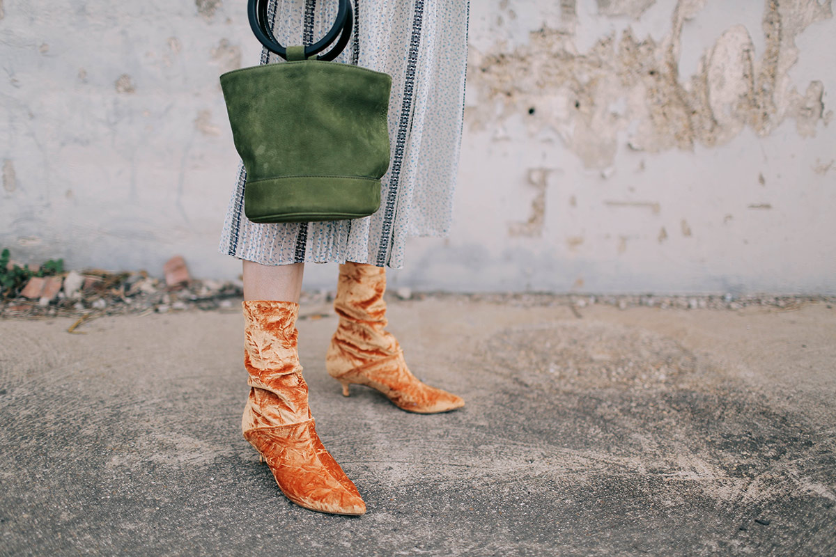 Orange on sale velvet boots