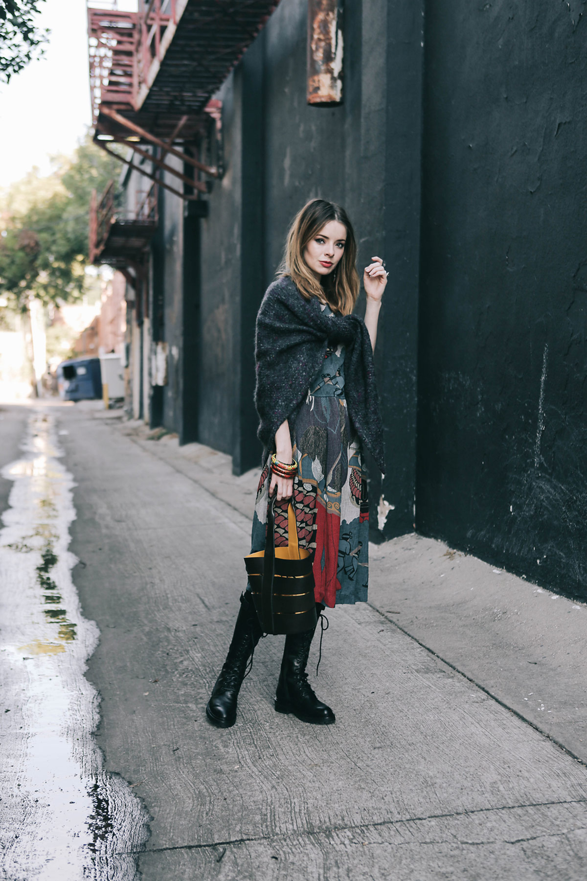 Minidress With Combat Boots